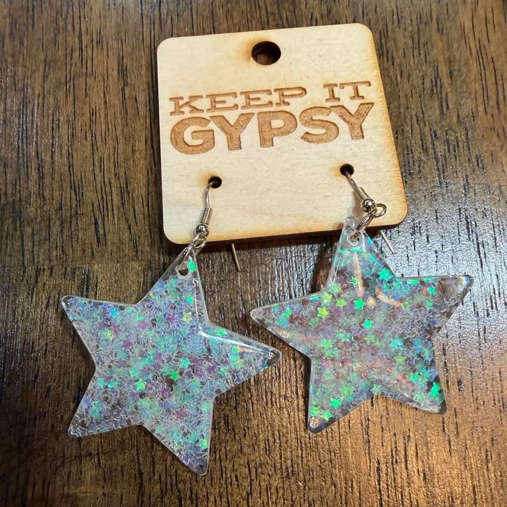 Keep It Gypsy Iridescent Star Earrings